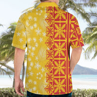 Kahili Quilt Hawaii Hawaiian Shirt Tropical Flower Seamless Half Style LT14 - Polynesian Pride