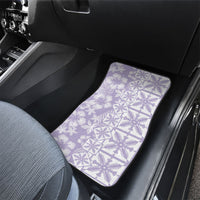 Pastel Purple Kahili Quilt Hawaii Car Mats Tropical Flower Seamless Half Style