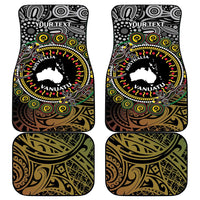 Personalised Australia And Vanuatu Car Mats Aboriginal Lizard Polynesia Ni-Van Pig Tusk