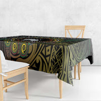 Personalised Australia And Vanuatu Tablecloth Aboriginal Lizard Polynesia Ni-Van Pig Tusk