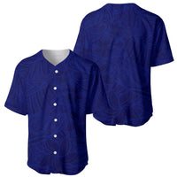 Blue Polynesia Baseball Jersey Polynesian Pattern Mix Plumeria LT14 - Polynesian Pride