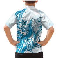 Blue Hawaii Humpback Whale Family Matching Mermaid Dress and Hawaiian Shirt Polynesian Tribal Ocean Vibes