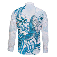 Blue Hawaii Humpback Whale Family Matching Puletasi and Hawaiian Shirt Polynesian Tribal Ocean Vibes LT14 - Polynesian Pride