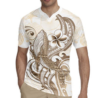 Brown Hawaii Humpback Whale Rugby Jersey Polynesian Tribal Ocean Vibes