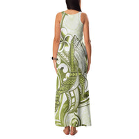 Lime Green Hawaii Family Matching Tank Maxi Dress and Hawaiian Shirt Humpback Whale Tattoo Polynesian Tribal Ocean Vibes