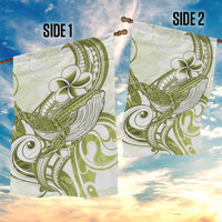 Lime Green Hawaii Garden Flag Humpback Whale Tattoo Polynesian Tribal Ocean Vibes
