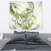 Lime Green Hawaii Tapestry Humpback Whale Tattoo Polynesian Tribal Ocean Vibes