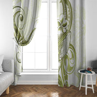 Lime Green Hawaii Window Curtain Humpback Whale Tattoo Polynesian Tribal Ocean Vibes