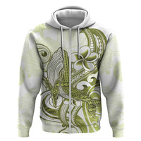 Lime Green Hawaii Zip Hoodie Humpback Whale Tattoo Polynesian Tribal Ocean Vibes