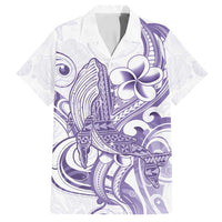Purple Hawaii Family Matching Summer Maxi Dress and Hawaiian Shirt Humpback Whale Tattoo Polynesian Tribal Ocean Vibes