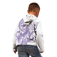 Purple Hawaii Kid Hoodie Humpback Whale Tattoo Polynesian Tribal Ocean Vibes