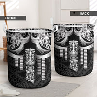 Tiki Drum Hawaii Laundry Basket Hawaiian Kakau Tattoo Style