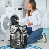 Tiki Drum Hawaii Laundry Basket Hawaiian Kakau Tattoo Style