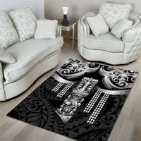 Tiki Drum Hawaii Area Rug Hawaiian Kakau Tattoo Style