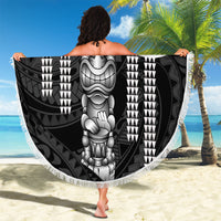 Tiki Drum Hawaii Beach Blanket Hawaiian Kakau Tattoo Style