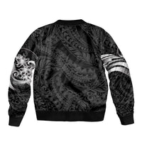 Tiki Drum Hawaii Bomber Jacket Hawaiian Kakau Tattoo Style