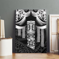 Tiki Drum Hawaii Canvas Wall Art Hawaiian Kakau Tattoo Style