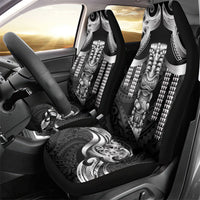 Tiki Drum Hawaii Car Seat Cover Hawaiian Kakau Tattoo Style