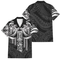 Tiki Drum Hawaii Family Matching Mermaid Dress and Hawaiian Shirt Hawaiian Kakau Tattoo Style