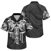 Tiki Drum Hawaii Family Matching Puletasi and Hawaiian Shirt Hawaiian Kakau Tattoo Style