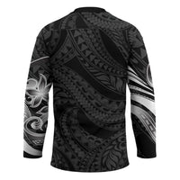 Tiki Drum Hawaii Hockey Jersey Hawaiian Kakau Tattoo Style
