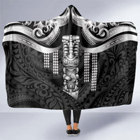 Tiki Drum Hawaii Hooded Blanket Hawaiian Kakau Tattoo Style
