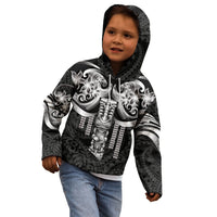 Tiki Drum Hawaii Kid Hoodie Hawaiian Kakau Tattoo Style