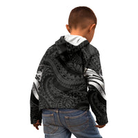 Tiki Drum Hawaii Kid Hoodie Hawaiian Kakau Tattoo Style