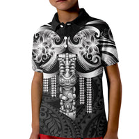 Tiki Drum Hawaii Kid Polo Shirt Hawaiian Kakau Tattoo Style