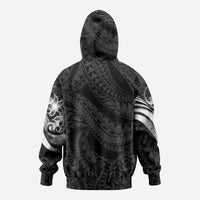 Tiki Drum Hawaii Zip Hoodie Hawaiian Kakau Tattoo Style