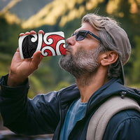 New Zealand 4 in 1 Can Cooler Tumbler Maori Koru Tino Rangatiratanga Color - Polynesian Pride