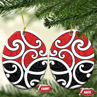New Zealand Ceramic Ornament Maori Koru Tino Rangatiratanga Color - Polynesian Pride