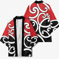 New Zealand Kimono Maori Koru Tino Rangatiratanga Color - Polynesian Pride