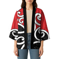 New Zealand Kimono Maori Koru Tino Rangatiratanga Color - Polynesian Pride
