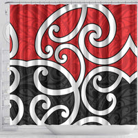 New Zealand Shower Curtain Maori Koru Tino Rangatiratanga Color - Polynesian Pride