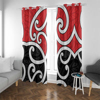New Zealand Window Curtain Maori Koru Tino Rangatiratanga Color - Polynesian Pride