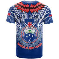 Samoa Rugby T Shirt 2023 Go Manu Samoa With Ula Fala Style LT14 - Polynesian Pride