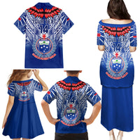Custom Samoa Rugby Family Matching Puletasi Dress and Hawaiian Shirt 2023 Go Manu Samoa With Ula Fala Style LT14 - Polynesian Pride