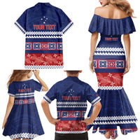 Personalised FAST Samoa Siapo Family Matching Mermaid Dress and Hawaiian Shirt Teuila Flowers Samoan Pattern - Polynesian Pride
