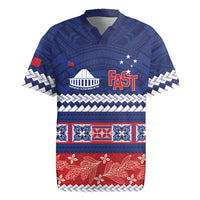 Personalised FAST Samoa Siapo Rugby Jersey Teuila Flowers Samoan Pattern - Polynesian Pride