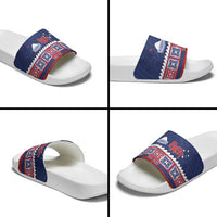 Personalised FAST Samoa Siapo Slide Sandals Teuila Flowers Samoan Pattern - Polynesian Pride