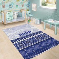 HRPP Samoa Siapo Area Rug Teuila Flowers Samoan Pattern - Polynesian Pride