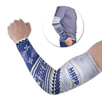 Personalised HRPP Samoa Siapo Arm Sleeves Teuila Flowers Samoan Pattern - Polynesian Pride