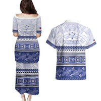 Personalised HRPP Samoa Siapo Couples Matching Puletasi and Hawaiian Shirt Teuila Flowers Samoan Pattern - Polynesian Pride