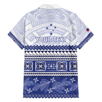 Personalised HRPP Samoa Siapo Family Matching Short Sleeve Bodycon Dress and Hawaiian Shirt Teuila Flowers Samoan Pattern - Polynesian Pride