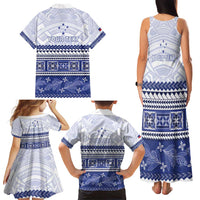 Personalised HRPP Samoa Siapo Family Matching Tank Maxi Dress and Hawaiian Shirt Teuila Flowers Samoan Pattern - Polynesian Pride