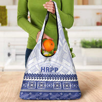 HRPP Samoa Siapo Grocery Bag Teuila Flowers Samoan Pattern - Polynesian Pride