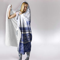 HRPP Samoa Siapo Hooded Blanket Teuila Flowers Samoan Pattern - Polynesian Pride