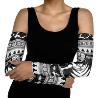 New Zealand Christmas Rugby Personalised Arm Sleeves Meri Kirihimete All Black Maori - Polynesian Pride
