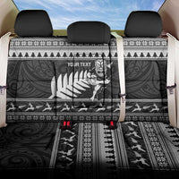 New Zealand Christmas Rugby Personalised Back Car Seat Cover Meri Kirihimete All Black Maori - Polynesian Pride